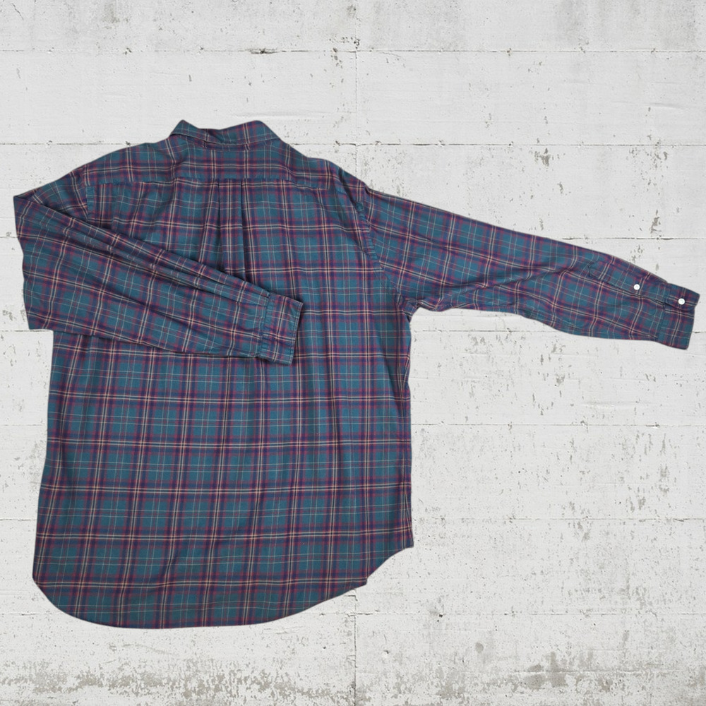 90s Vintage Ralph Lauren Red Green Plaid Classic Fit Button Down Shirt Size XL - Picture 6 of 7